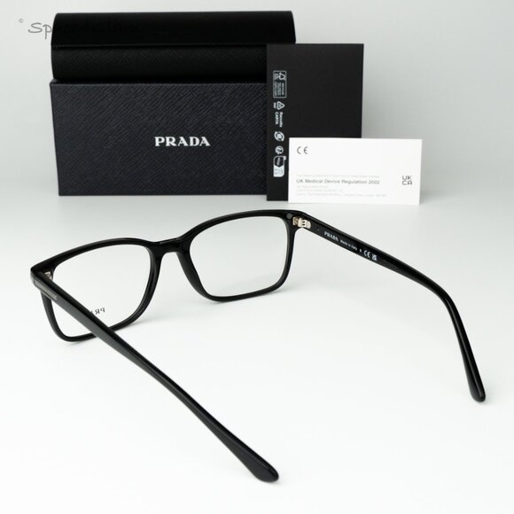 Prada Men Eyeglasses Black Demo Square PR14WV 1AB1O1 BRAND NEW - Picture 8 of 10